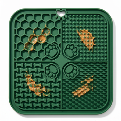 Dog Lick Mat Enrichment Kit Silicone 4-Section Non-Slip with Spreader – Pethurst