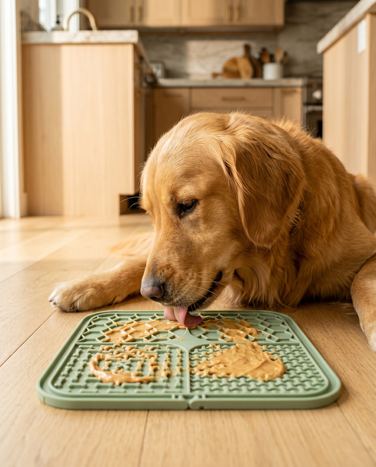 Dog Lick Mat Calming Enrichment Non-Slip Silicone 15.5x15.5cm – Pethurst