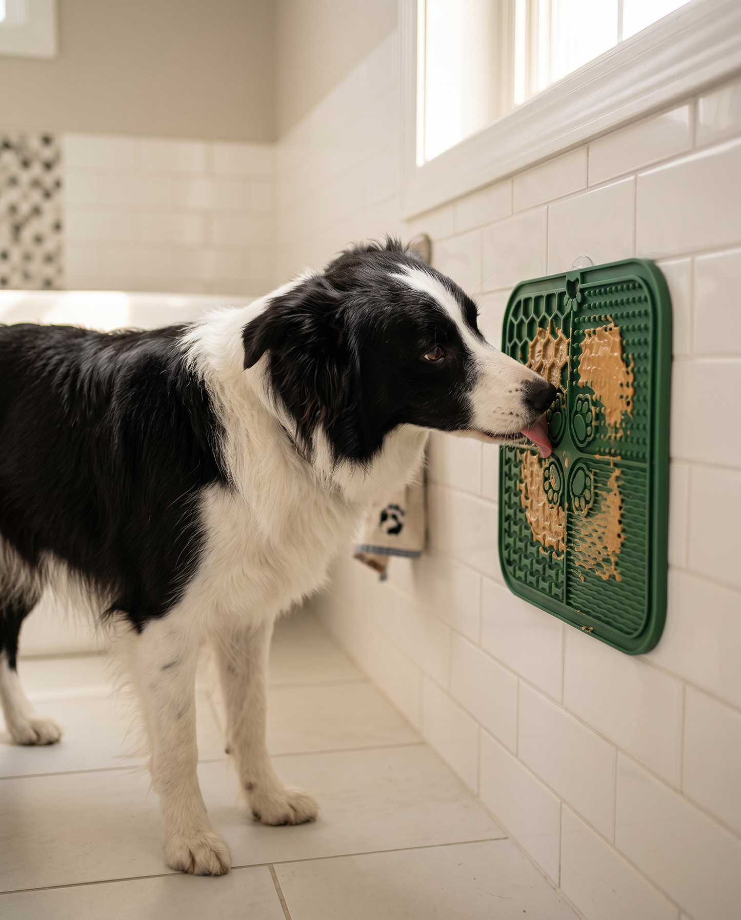 Dog Lick Mat Enrichment Kit Silicone 4-Section Non-Slip with Spreader – Pethurst