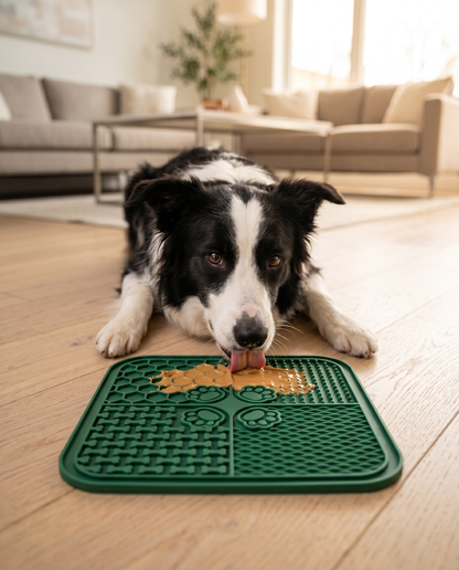 Dog Lick Mat Enrichment Kit Silicone 4-Section Non-Slip with Spreader – Pethurst