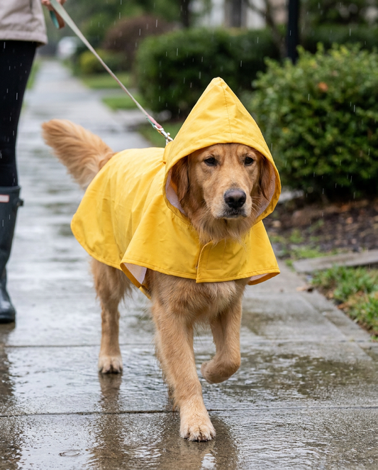 Dog Waterproof Rain Jacket Leash Hole Velcro Adjustable Fit All Breeds XS–6XL – Pethurst