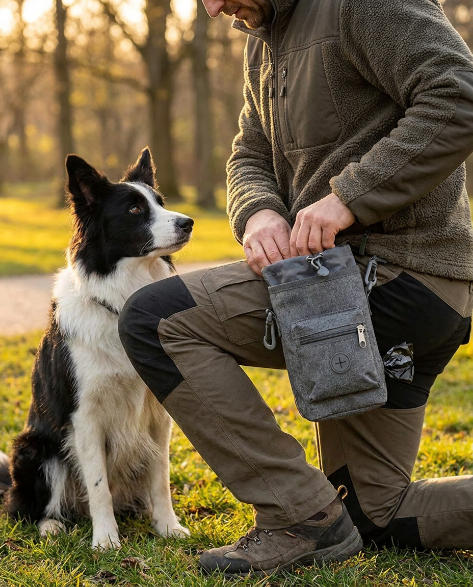 Dog Training Treat Pouch Carabiner Clip Zippered Pocket Poop Bag Dispenser – Pethurst