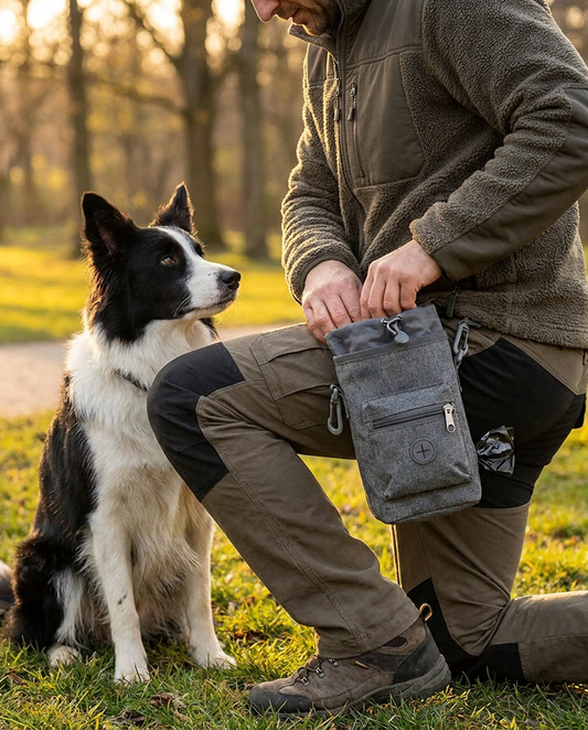 Dog Training Treat Pouch Carabiner Clip Zippered Pocket Poop Bag Dispenser – Pethurst