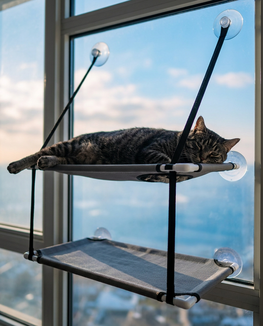 Cat Window Seat Heavy Duty Suction Cup Shelf Reinforced Frame Large Cats – Pethurst