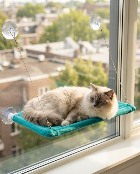 Cat Window Perch Suction Cup Hammock 11 Colours Washable Cover – Pethurst