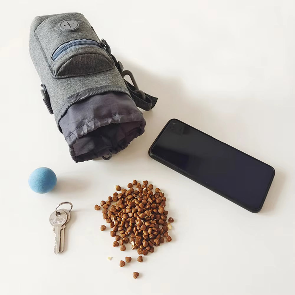 Dog Training Treat Pouch Carabiner Clip Zippered Pocket Poop Bag Dispenser – Pethurst